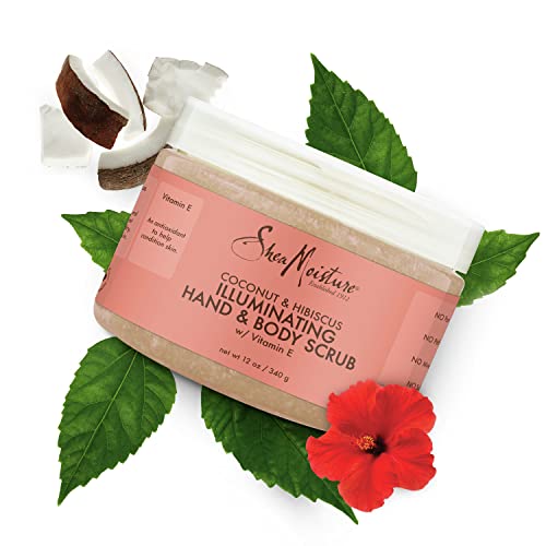 SheaMoisture Body Scrub - Exfoliates Dull Skin, Infused with Coconut Oil & Hibiscus - 12oz