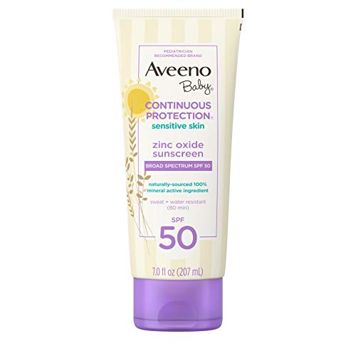 Aveeno Baby Sunscreen Lotion - SPF 50, Tear-Free, Mineral Formula with Zinc Oxide - 7oz