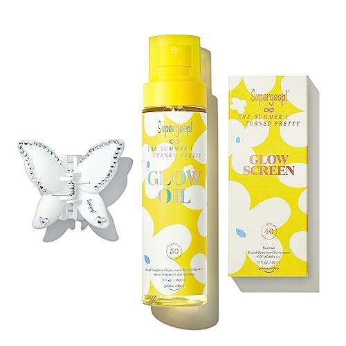 Supergoop! Sunscreen Set - Hydrating Glow & Protection, Includes Glowscreen SPF 40 & Glow Oil SPF 50