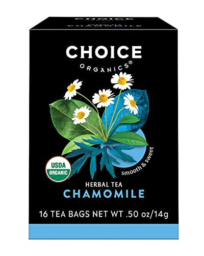 Choice Organics Chamomile Tea - Smooth, Caffeine Free, USDA Organic - 48 Herbal Tea Bags