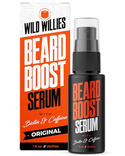 Wild Willies Beard Growth Serum - Boosts Thicker Facial Hair, Nourishing Oils & Biotin - 1oz