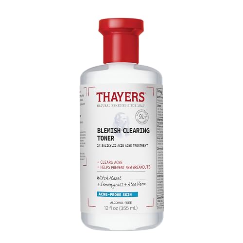 Thayers Face Toner - 2% Salicylic Acid Acne Treatment, Soothing & Non-Stripping - 12 Fl Oz