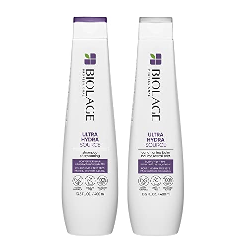 Biolage Ultra Hydra Source Shampoo & Conditioner Set - Deep Hydration for Frizzy Hair - 12oz