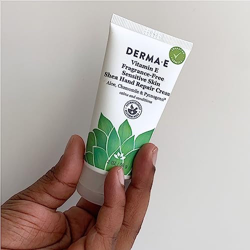 Derma E Hand Cream - Hydrating Relief for Sensitive Skin, Natural Ingredients - 2 oz