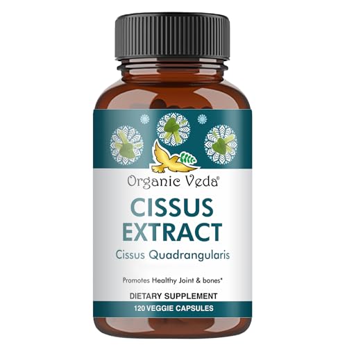 Organic Veda Cissus Quadrangularis Capsules - Joint Support, Antioxidant-Rich, 1200mg