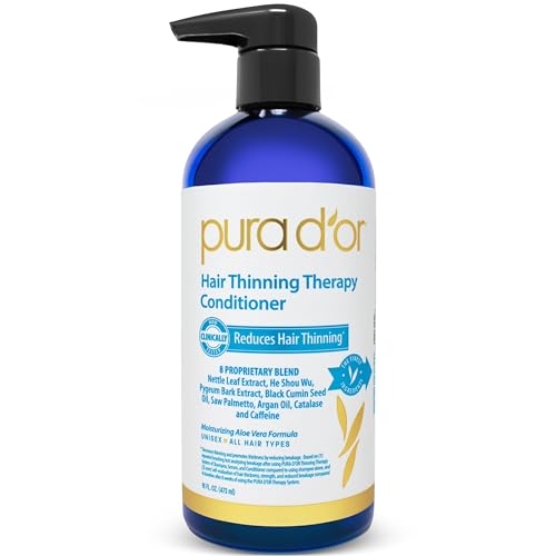 PURA D'OR Hair Thinning Therapy Conditioner - Moisturizes, Thickens & Restores Hair Health - 16oz