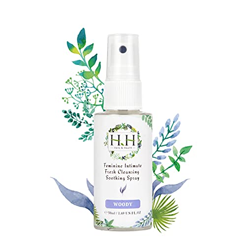 HH Herb&Health Feminine Deodorant Spray - Natural Odor Neutralizer, Woody Scent - 4oz