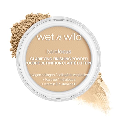 wet n wild Bare Focus Face Powder - Light-Coverage Matte, Skin-Loving Ingredients - Light-Medium