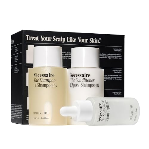 Nécessaire Hair Care Set - Fuller, Thicker Hair, Fragrance-Free, Dermatologist Approved - 3 Steps