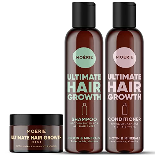 Moerie Hair Care Set - Boosts Hair Growth Naturally, Vegan, Paraben Free - Includes Hair Mask