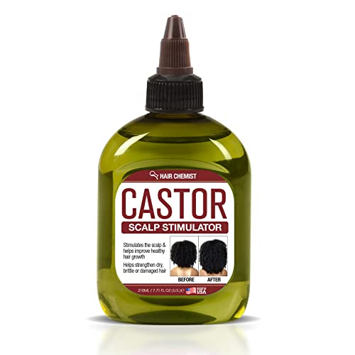 Hair Chemist Pro-Growth Castor Oil Scalp Stimulator - Nourishes Roots, 99% Natural - 7.1oz