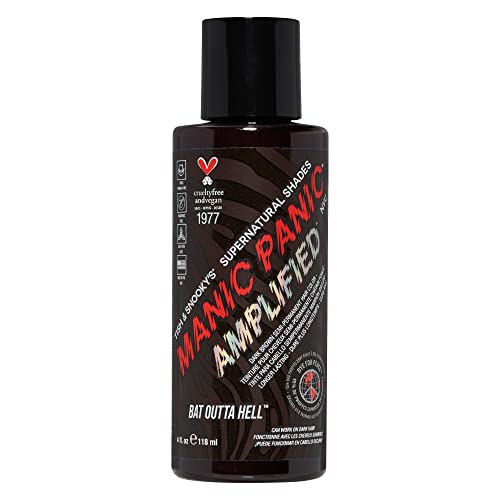 MANIC PANIC SuperNatural Hair Dye - Dark Brown with Warm Undertones, Vegan & Cruelty-Free - 4oz