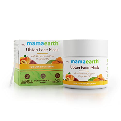 Mamaearth Ubtan Face Mask - Restores Natural Glow, Softens Skin with Turmeric & Saffron - 3.53oz