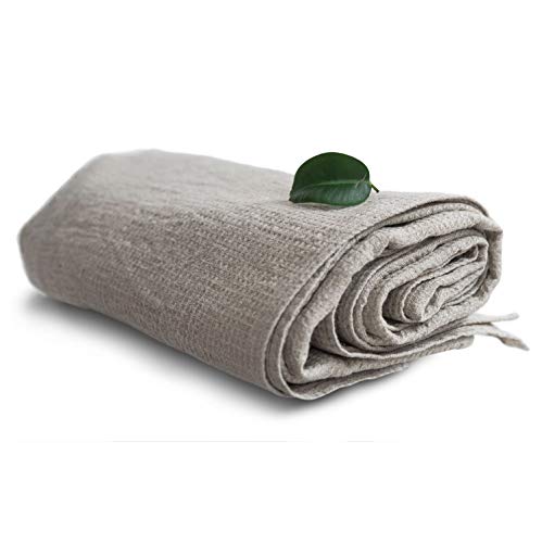 100% Linen Bath Sheet - Soft, Absorbent, Quick-Drying, Lightweight Waffle Weave - 36x72