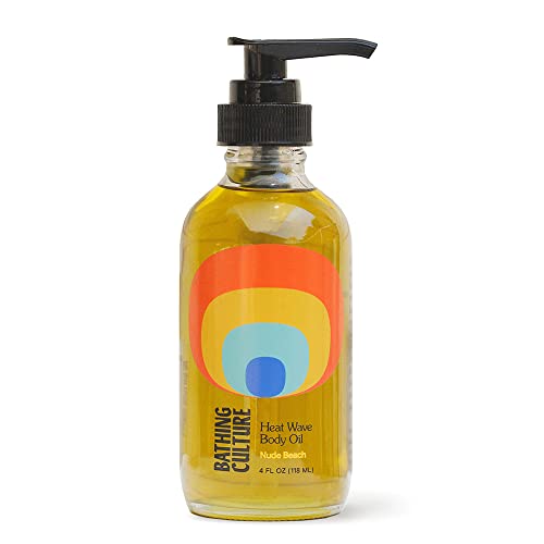 Bathing Culture Body Oil - Heals Skin, Nourishes with Plant Oils, Nude Beach Scent - 4 fl oz