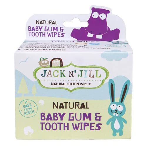 Jack N' Jill Children's Dental Care - Natural Xylitol Wipes, Fluoride & Sugar-Free - 25 Count