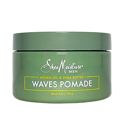 SheaMoisture Men Waves Pomade - Frizz Control & Soft Waves, Paraben-Free - 4 oz