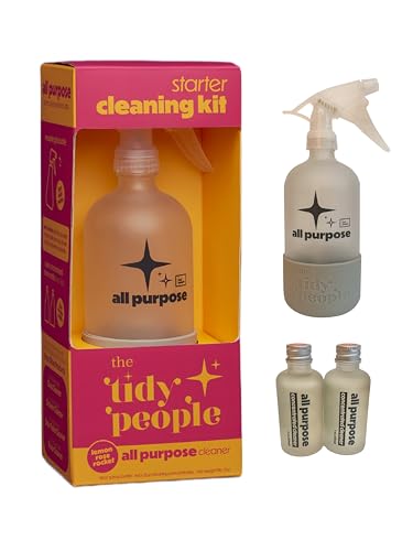 The Tidy People All Purpose Cleaner Kit - Safe, Effective, Reusable Glass Bottle - 16oz