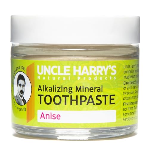 Uncle Harry's Toothpaste - Natural Whitening, Breath Freshener, Enamel Booster - Anise Flavor