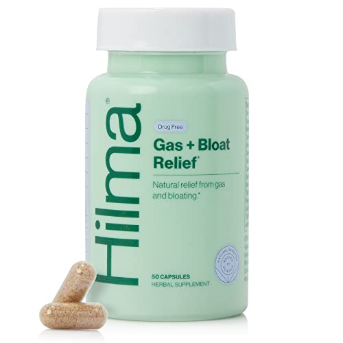 Hilma Digestive Enzyme Blend - Natural Relief for Gas & Bloating, Vegan, 50 Capsules