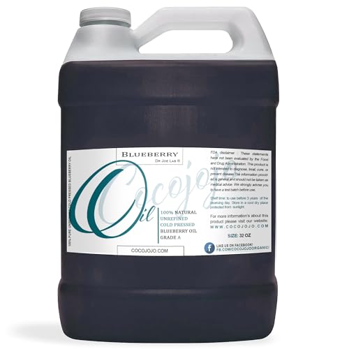 Dr Joe Lab Blueberry Seed Oil - Rich in Omega Fatty Acids, Antioxidants - 32oz for Skin & Hair