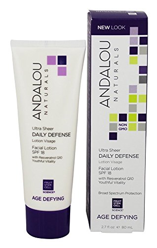 Andalou Naturals Face Moisturizer - Age-Defying, SPF 18 Protection - 2.7 fl oz