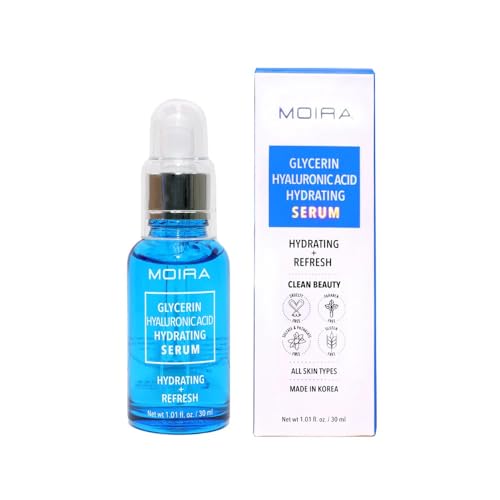 Moira Beauty Glycerin Hyaluronic Acid Face Serum - Hydration Boost, Vegan & Cruelty-Free - 1oz