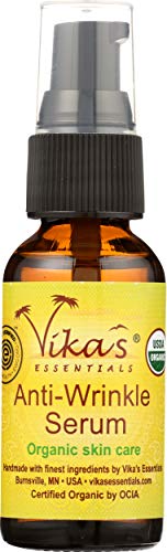 Vika's Essentials Organic Anti-Wrinkle Serum - Reduces Fine Lines, Improves Elasticity - 1oz