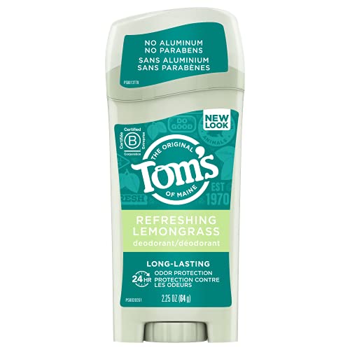 Tom's of Maine Deodorant - 24-Hour Odor Protection, Aluminum-Free, Lemongrass - 2.25oz