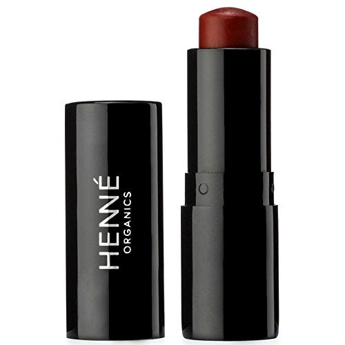 Henné Organics Lip & Cheek Stain - Moisturizing, Natural Sheer Color - Brick Red Tint