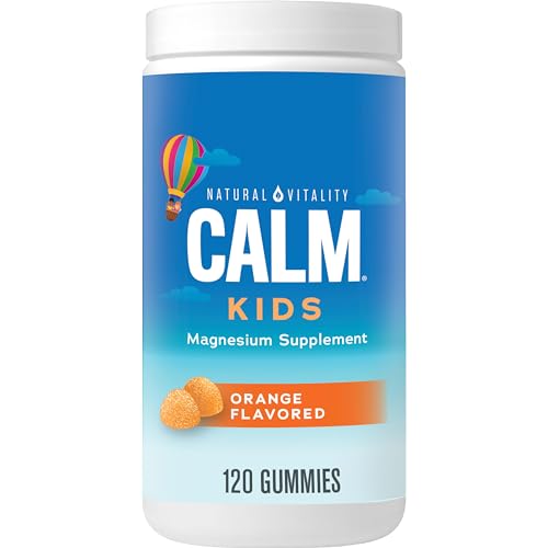 Natural Vitality Calm Magnesium Citrate Gummies - Stress Relief, Vegan, Sweet Citrus - 120 Count