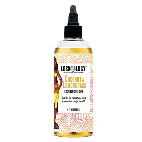 Lemongrass Coconut Hair Oil - Strengthens Dreadlocks, Moisturizes Dry Scalp - 8oz