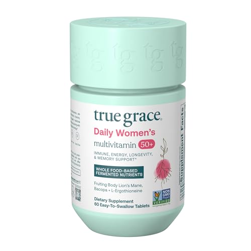 True Grace Daily Women’s Multivitamin 50+ - Immune & Energy Support, Vegan - 60 Tablets