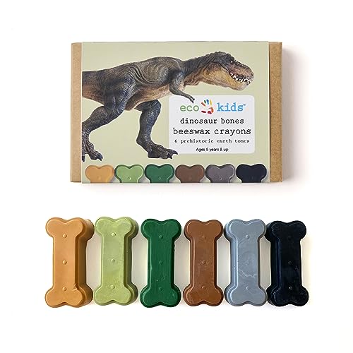 Eco-Kids Beeswax & Soy-Wax Crayons - Vibrant Earth Tones, Safe & Non-Toxic - 6-Pack