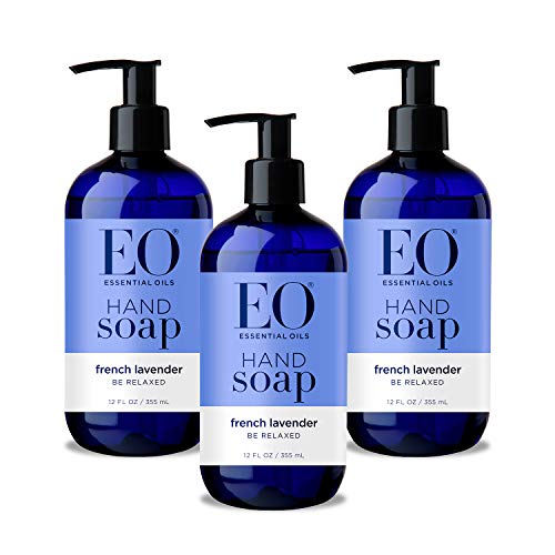 EO Hand Soap - Moisturizing Lavender, Nourishing Herbal Blend, 100% Recycled Bottle - 12oz x3