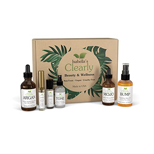 Isabella's MAMA Gift Set - Natural Self-Care for Moms, Organic Skin Care Bundle - 6 Full Size Items