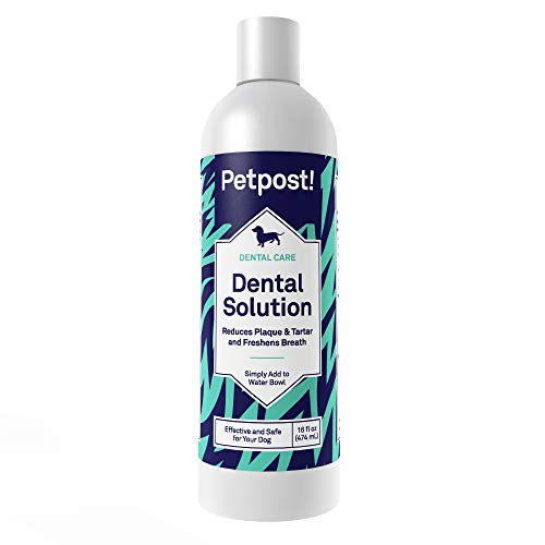 Petpost Dental Care Kit - Natural Breath Freshener, Plaque Removal Solution - 16oz