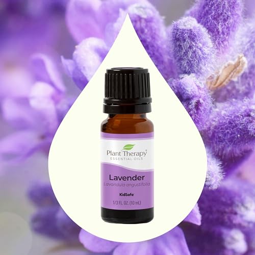 Plant Therapy Lavender Essential Oil - Calming Aroma, Natural Skin & Hair Care - 10 mL