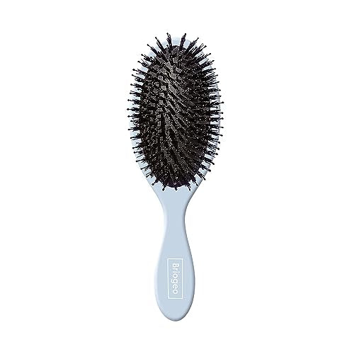 Briogeo Vegan Boar Bristle Hair Brush - Gentle Detangling for All Hair Types - Durable Design