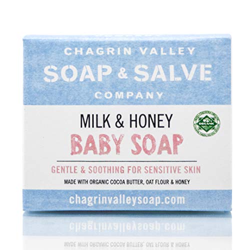 Chagrin Valley Baby Soap - Gentle & Moisturizing Goat Milk & Honey for Sensitive Skin - 3.5oz