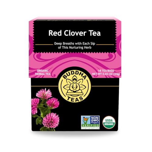 Buddha Teas Red Clover Flower Tea - Supports Women’s Health, Organic, Caffeine Free - 18 Bags