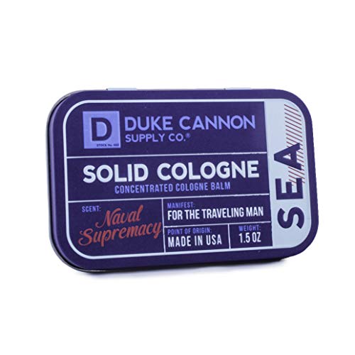 Duke Cannon Men's Solid Cologne - Fresh Sea Scent, Natural Ingredients, Travel-Friendly - 1.5oz