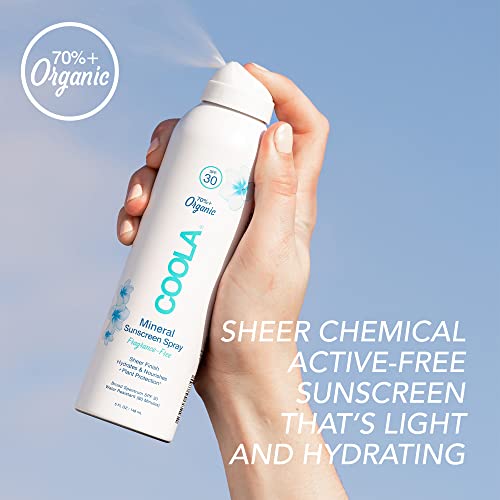 COOLA Organic Mineral Sunscreen SPF 30 - Hydrating, Dermatologist Tested, Vegan - 5 Fl Oz