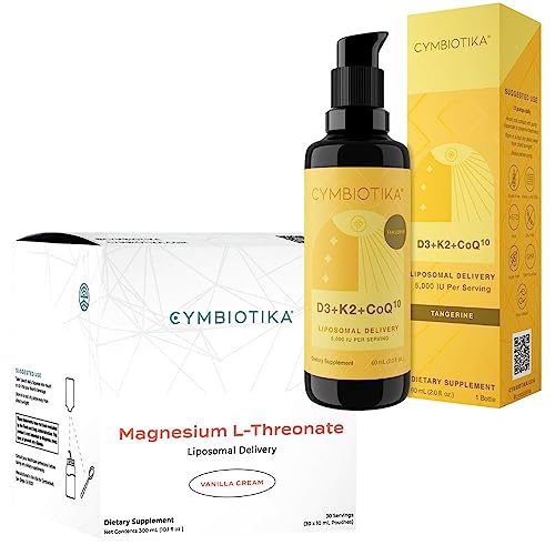 CYMBIOTIKA CoQ10 & Magnesium L-Threonate Bundle - Brain, Heart, Immune Support - Vegan, Keto