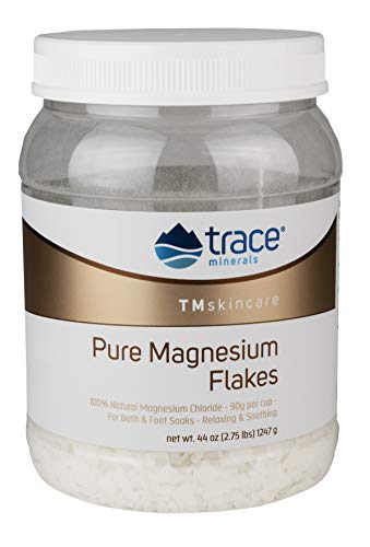 Trace Minerals Foot Soak - Promotes Foot Wellness, Soothes Muscles, 44 Oz Magnesium Flakes