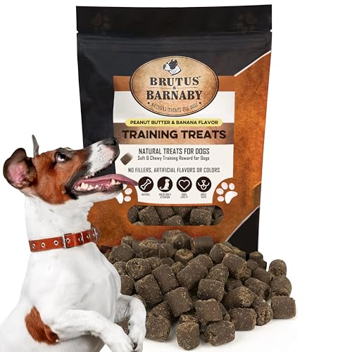 BRUTUS & BARNABY Dog Training Treats - Low Calorie, All-Natural Peanut Butter & Banana - 6oz