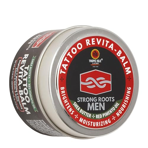 Strong Roots Men Tattoo Revita Balm - Nourishing Moisturizer, Natural Oils & No Chemicals - 4oz