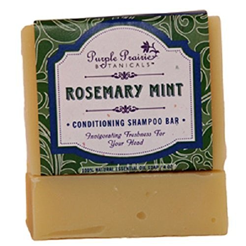 Purple Prairie Rosemary Mint Conditioner - Organic Oils, Gluten & Paraben Free - 2-in-1 Bar