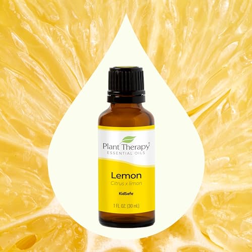 Plant Therapy Lemon Essential Oil - Energizing Aroma, Immune Support, 100% Pure - 30 mL