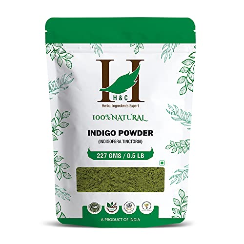 Natural Indigo Powder Hair Dye - Chemical-Free Color, Mix with Henna for Best Results - 227g